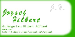 jozsef hilbert business card